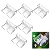 Tokaneit Glasabdeckungs Clips für Aquarien,Glasabdeckung Clip,Acrylglas Abdeckungsclip,Glasabdeckung Clip Unterstützung Halter,Halterung für Aquarien,Universalhalter für Glasabdeckung 6 Stück 6mm