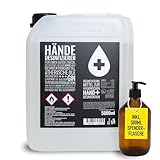 HEIMAT Hand Desinfektionsmittel 5 Liter Kanister - sanfte Reinigung, WHO-Zertifizierung, mit ätherischen Öle wie Lavendel, Wacholder, Thymian