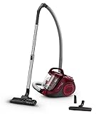 Rowenta RO2933EA, Swift Power Cyclonic Staubsauger, beutellos, Zyklon-Technologie, kompaktes Design, leicht, Hochleistungsfilter, Parkettbürste, Schwarz/Dunkelrot, 750 W, 1.2 liters, 77 Dezibel