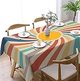 Tischdecke Abwaschbar Rechteckig 110x140cm, Solar Tischdecke Outdoor Solar Tischdecke Fleckschutz Pflegeleicht Wasserdicht Tischtuch für Küche, Esstisch, Couchtisch, Party, Garten