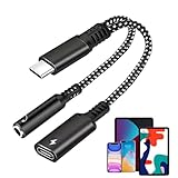 Zestvria Kopfhöreranschluss-Splitter 2-Wege, Audiokabel-Splitter - 3,5-mm-Audio-Splitter-Kabel-Splitter,Ladegerät-Adapter, Kopfhörer-Splitter, Audio-Splitter für Männer, Frauen, die meisten Geräte,