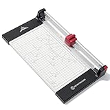 JIELISI Rollenschneider, Schnittleistung bis zu 10 Blatt, 12 Zoll Schnittlänge, A4 Manuelle Guillotine-Papierschneidemaschine, Papierschneider mit Automatischer Papierpressfunktion