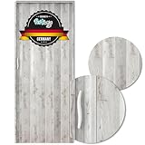 Portango Falttür Eiche grau aus PVC Kunststoff für Innen & Außen Komplettset I faltbare Schiebetür kratzfest und pflegeleicht mit Holz Motiv I anpassbare Breite der Falttüren I Modell PT-4 Twist