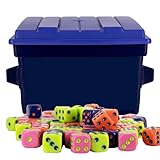 Dumpster Dice Game,4 Player Mülleimer-Würfelspiel, Rasantes Familienspiel Für 4 Spieler, Müllwürfelbrett Für Erwachsene, Mit Etui Und 80 Aufklebern, Unterhaltsame Aktivität Für Campingausflüge