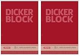 Brunnen 1052788 Briefblock/Schreibblock/Der dicke Block (A4, kariert, 100 Blatt, 60g/m², 4-fach gelocht) (Packung mit 2)