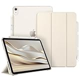 Fintie Hülle für iPad Air 11 Zoll M2, iPad Air 5./4. Generation 2022/2020 10.9 Zoll mit Stifthalter, ultradünne leichte Schutzhülle Case mit transparenter Rückseite, Starlight