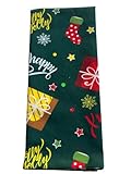 QUALITY HOME TEXTILES Geschirrtücher Weihnachten für die Küche, 100% Baumwolle, 50 x 70 cm, perfekte Küchentücher (grün)