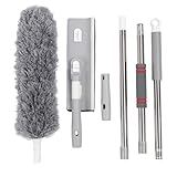 Fensterwischergriff, Fensterwerkzeug, drehbarer Fensterschrubber mit Verlängerungsstange, 2-in-1-Fensterwischer für Zuhause und Auto