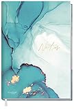 Notizbuch A5 liniert 'Smaragd Gold' von Trendstuff by Häfft - 124 Seiten, 62 Blatt - ideal als Tagebuch, Bullet Journal, Ideenbuch, Schreibheft - nachhaltig & klimafreundlich