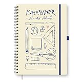 Eine der Guten Lehrerkalender 2025 2026, A4 Lehrerplaner, 1 Doppelseite pro Woche, Schuljahresplaner für Schuljahr 25/26, Gelb Blau Rosa, nachhaltig & klimaneutral