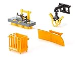 siku 3661, Frontlader Anbaugeräte, 1:32, Metall/Kunststoff, Orange, Bewegliche Teile