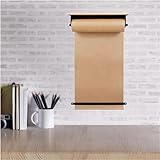 Robuster Papierrollenhalter und Spender – Zuhause/Studio/Büro/Wohnzimmer, Wandmontage, Haftnotizen, Nachrichtenbrett (70 cm breit)