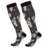 Verrückte Herren Neuheit Kleid Wadensocken Koala Urlaub Herz niedlich Mehrfarbige Sneakersocken für Freund,Oma,Fahrrad,Sommer,Mama