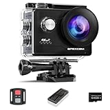 Apexcam M80Air mit 64G Karte Action Cam 4K60FPS 64MP WiFi Sportskamera Unterwasserkamera 40m Wasserdicht EIS Stabilisierung 8X Zoom 170 ° Weitwinkel 2.4G Fernbedienung 2x1350mAh Akkus mit Zubehör-Set