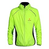 WOSAWE Herren Fahrradjacke Winddichte Wasserabweisend MTB Mountainbike Jacket Für Radfahren, Joggen, Wandern (Grün XXL)
