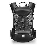 Motorrad-Rucksack für Herren, Camping-Rucksack für Herren, 16 l, Reiserucksack, Tagesrucksack, multifunktional, reflektierend, Kletterrucksack für Damen, Herren, Outdoor-Aktivitäten, dunkelgraue