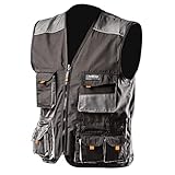 NEO TOOLS Weste Arbeitsweste | Größe XL | Grau | Arbeitsbekleidung | Berufskleidung Arbeitsjacke | EN ISO 13688:2013