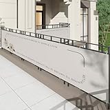 Machtiging Balkon sichtschutz,Balkonverkleidung,Balkonabdeckung,Balkonverkleidung Windschutz,sichtschutz terrasse,Schutz vor neugierigen Blicken,Mit Ösen,Kabelbindungen,für Garten Balkon Zaun