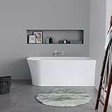 DURAVIT Eck-Badewanne aus Acryl Standbadewanne DuraDelfi (Ecke rechts) in Weiß 170x80 cm Füllmenge: 265 l Acrylwanne inkl. Zubehör Wanne für 2 Personen Optimale Wärmeisolierung