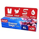 Paclan, Gefrierbeutel 6 Liter, 20 Stück Transparent