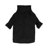 Cnrfeoap Rollkragenpullover für Hunde bis große Hunde, winddichte Strickjacke für Winter, Outdoor, Haustier-Kapuzenpullover