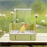 Automatische Vogel Badehaus Badewanne — Multifunktionaler Vogeldusche mit Automatischer Wasserzirkulation, Automatische Vogelbaddusche für Wellensittiche, Sittiche, Nymphensittiche, Papag
