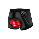 WVWMYM Fahrradhose Herren Gepolstert, Radlerhose Herren 5D Gepolstert Radunterhose Atmungsaktive Stoßfeste Schnelltrocknende Fahrradhosen für Fahrrad Motorrad Fahrradbekleidung (XXL, Schwarz)