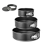 Qcwwy Andere Backwerkzeuge Zubehör Nicht Stäbchen Einfache Demuldung Metall Backform Schimmeldichtung Dessert Pfanne Schnell Wärme Ableitungsmaschine Waschbares Backware für Heimküche Kochen 3 Stcs