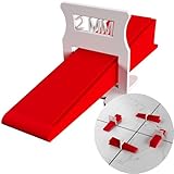 M&N Fliesen Nivelliersystem Set 1mm, 1,5mm, 2mm, 3mm Mega- Auswahl (100x 1mm Laschen, 50x Keile) - Fliesen-Verlegehilfe Werkzeug für Leien & Profi - Fliesenleger Fliesennivellierungssystem Zubehör