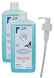 Yusil Desinfektionsmittel für Hände 2 x 1000ml I hergestellt in Deutschland | laborgeprüft, begrenzt Viruzid PLUS | beseitigt 99,9% von Bakterien, Pilzen & Viren in 30-120 Sek.