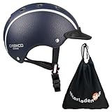 RL24 - Casco Kinder Reithelm Choice inkl. Schutzbeutel | ergonomische Reitkappe für Mädchen & Jungen | Helm zum Reiten, Fahrrad- & Skifahren | Reiterhelm in Blau Metallic | Größe S (52-56 cm)