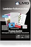 LMG LMGA4-80 Laminierfolien A4, 216 x 303 mm, 2 x 80 mic, 100 Stück