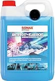 SONAX AntiFrost+KlarSicht Citrus Gebrauchsfertig bis -18°C (5 Liter) schneller, schlierenfreier und effektiver Scheibenreiniger für den Winter | Art-Nr. 01345000