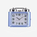 Leiser Wecker, batteriebetrieben, leise mit Nachtlicht, Retro-Design, Küche, Wohnzimmer, Schlafzimmer (Farbe: B) (D)