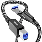 Teeaam USB 3.0 Kabel 1M USB A-Stecker zu USB B-Stecker Datenkabel bis zu 5Gbit/s für z.B. mit Dockingstation, USB 3.0 Hub, Externen Festplatten, Drucker, Scanner, Multifunktionsdruckern usw