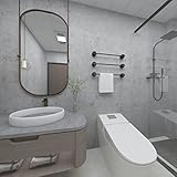 JSEVEM 40CM×15M Extra Große Rollen Mit Dicker Selbstklebende Grau Tapete Betonoptik Modern Hellgraue Industrielle Tapeten Wasserfest Klebefolie Wandaufkleber Klebetapete Selbstklebend Möbelaufkleber