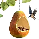 Futterhäuschen für draußen, Vogelhäuschen, Birnen-Vogelhaus, Gartenkunst für draußen, Futterspender für | Gartendeko, Vogelhäuschen, Deko-Futterspender für