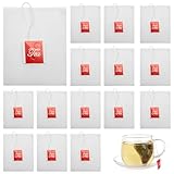 Agmoctz 100 StüCk Tee Beutel Aufguss mit Schnur Heilung Siegel 7 X 6 cm Sachet Filter Papier Nylon Tee Beutel Leere Tee Beutel