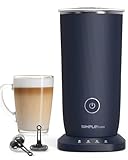 SIMPLETASTE Milchaufschäumer Elektrisch 4-in-1, Heißer & kalter Milchschaum, Milch erwärmen & Kakao, Antihaftbeschichtung, Automatische Abschaltung, Leise & BPA-frei, für Cappuccino & Latte