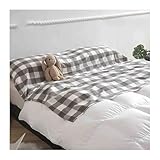Hüttenschlafsack Baumwolle Ultralight Schlafsack Liner Reisedecke Innenschlafsack für Backpacking, Hostels, Hütten Camping(Gray Plaid,160x210cm-63x82)