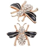 Gatuida Niedliche Bienen Schuhclips mit Strasssteinen Abnehmbare Schuhschnallen für Damenschuhe und Pumps Dekorative Schuhclips für Alltag und Party