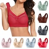 Hatme Haltungskorrektur BH Original | Damen Wmbra BH Original Ohne Bügel Klassische Grosse Grössen Sport Bra Push Up Minimizer Seamless Crop Tops Gepolstert-Atmungsaktiver und Leichter Bra Top