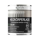Contura Heizkörperlack Glänzend Heizungslack Heizkörperfarbe Heizung Farbe Radiator Metalllack (Reinweiß RAL 9010, 750ml.)