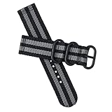Holibanna 24mm Nylon Uhrenarmband Strapazierfähiges 2 Teilige Geflochtenes Band Mit Schwarzer Schnalle Ersatzarmband Für Uhren Ideal Für Herren Und Damen