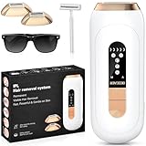 RWSRW IPL Geräte Haarentfernung Laser - 0,2s Schneller Blitz mit 4 Erweiterte Funktionen und 5 Energiestufen Laser Haarentfernung für Damen/Herren/Achseln/Beine/Bikini/Körper