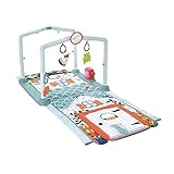 Fisher-Price HJK45 - 3-in-1 Kleine Ferienhaus Spieldecke, Spieldecke für das Spielen in Bauchlage und Tunnel zum Hindurchkrabbeln mit Spielzeug für Babys und Kleinkinder ab der Geburt