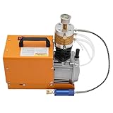 TFIANYNI PCP Kompressor Elektrisch, Tragbarer Hochdruck Kompressor 300 Bar 2800rpm, Aufblasvolumen 100L, Von Industriellen Rohrleitungen, Luftgewehre, Tauchflaschen