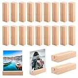 20 Stück Kartenhalter Holz,Tischkartenhalter Fotohalter Postkartenhalter Holz für Restaurants, Hochzeiten, Bankette und Partys, Menükartenhalter, Kartenständer, Holzständer, Fotokartenhalter
