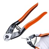 Drahtseilschneider Drahtschneider 200mm, Kabelschneider Chrom-Vanadium-Stahl Kabelschere für Seil Fahrrad Bremshebel Kabel Reparatur Kabelschneider, Drahtschneider mit weichen Griffen