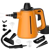 Dampfreiniger Handgerät, 1050 W Mehrzweck Handdampfreiniger 10 Aufsätzen 3,5 Bar Hochdruck Chemikalienfrei Steam Cleaner, Dampfreiniger für alles Polstermöbel Badezimmer Auto Fenster Fliesen Teppich